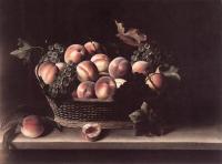 Moillon, Louise - Basket with Peaches and Grapes